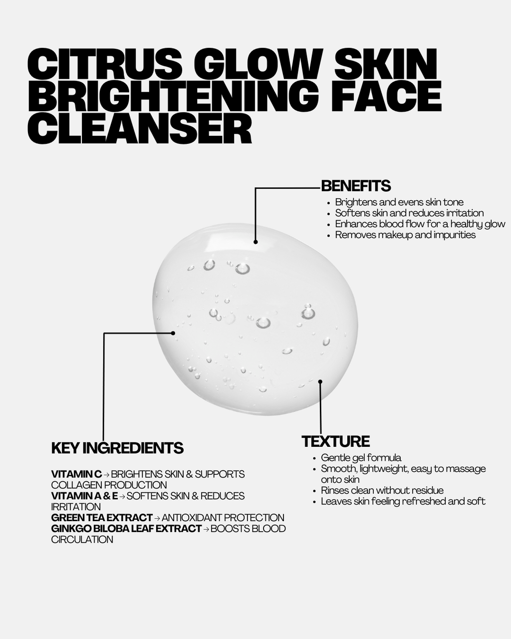 Citrus Glow skin brightening face cleanser