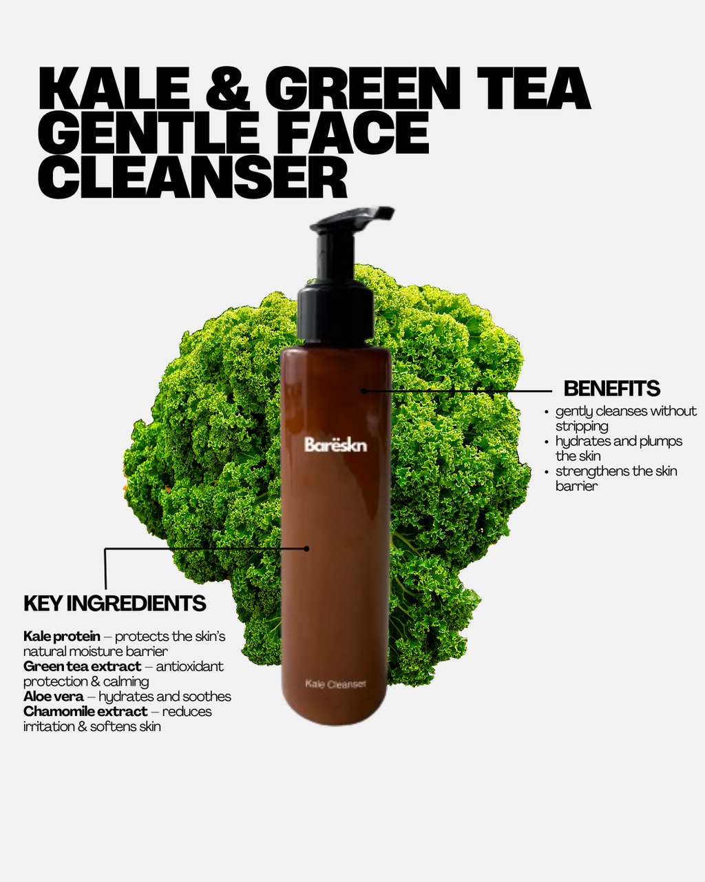 Kale & Green Tea Gentle Face Cleanser