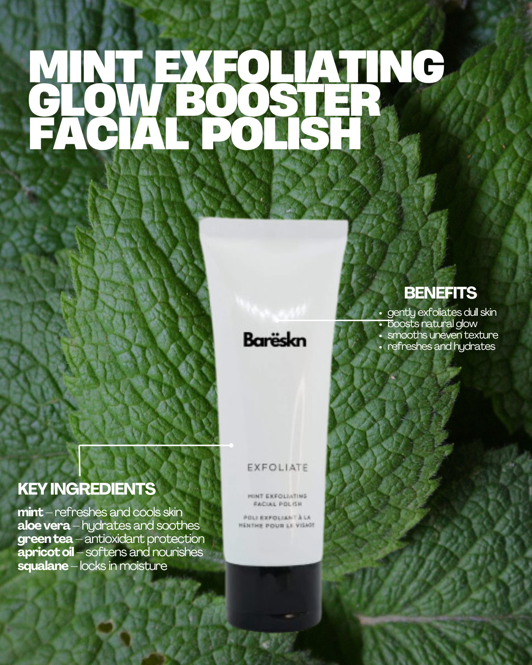 Mint Exfoliating Glow booster Facial Polish