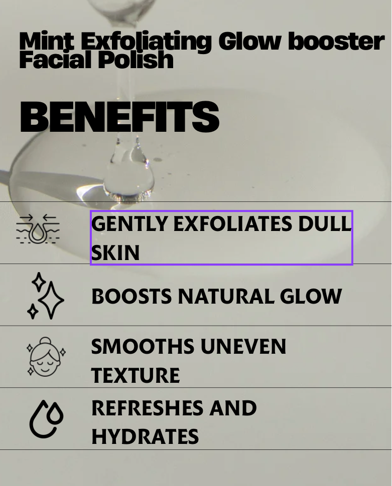 Mint Exfoliating Glow booster Facial Polish